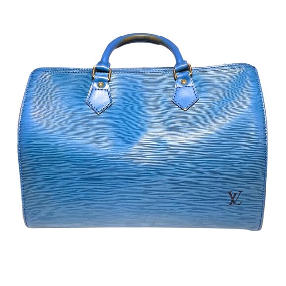 Louis Vuitton Speedy 30 Epi Toledo Blue Vintage 💙Host Pick!💙 - Picture 1 of 16